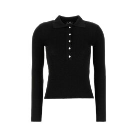 【楽天イーグルス感謝祭最大80%OFF+P2倍~】A.P.C. アーペーセー レディース ニット・セーター・カーディガン VIAMDF23433LZZ Black viscose blend polo shirt Black XS S M 【送料無料・関税込】