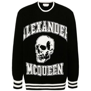 Alexander McQUEEN ALT_[E}bNC[ Y XEFbgEt[fB[ 760760Q1XII1011 Alexander McQueen Sweaters Black Blacks and greys M S L yE֐ōz