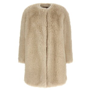 Max Mara Studio }bNX}[ XefBI fB[X R[gE_E 2526456012600002 'Eros' coat Beige IT38 IT40 IT42 IT44 IT34 IT36 38 40 42 yE֐ōz