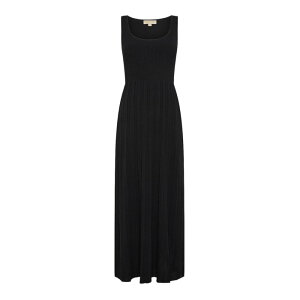 MICHAEL KORS �}�C�P���E�R�[�X ���f�B�[�X �����s�[�X�E�h���X�E�I�[���C������ MS4822IBFD001 Long Ribbed Stretch Viscose Dress Black M L S �y���������E�֐ō��z