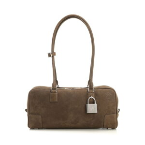 LOEWE ���G�x ���f�B�[�X �n���h�o�b�O�E�V�����_�[�o�b�O A039N31X046423 Amazona 31 cropped bag in garnet nubuck Brown IT0 �y���������E�֐ō��z