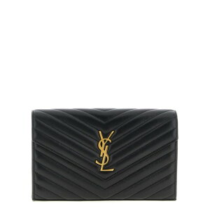 Saint Laurent �T�����[���� ���f�B�[�X ���z�E�J�[�h�P�[�X 377828AAA441000 'Cassandre' wallet on chain Black onesize IT0 �y���������E�֐ō��z