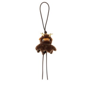 LOEWE ���G�x ���f�B�[�X �o�b�O�A�N�Z�T���[ C621232XR5BROWN Brown shearling and metal Fawnie keyring Brown onesize �y���������E�֐ō��z