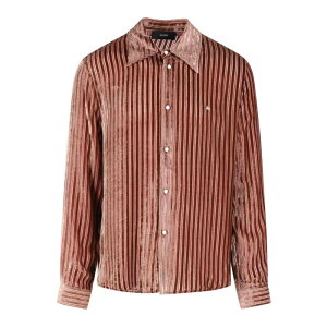 AMIRI �A�~�� �����Y �V���c�E�u���E�X AMTOSH1063590 Viscose And Peach Silk Shirt Red 48 50 �y���������E�֐ō��z