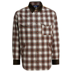 JUNYA WATANABE �W������ ���^�i�x �����Y �J�W���A���W���P�b�g WPB001W251 Check overshirt jacket Brown L M XL �y���������E�֐ō��z