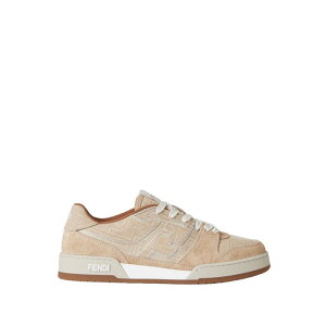 FENDI �t�F���f�B �����Y �X�j�[�J�[ 7E1688AY9BF1TNU FENDI MATCH LOW TOP SNEAKERS IN JACQUARD FF F1TNU BISCUIT/SABBIA 6 6.5 7 7.5 8 8.5 9 10 �y���������E�֐ō��z