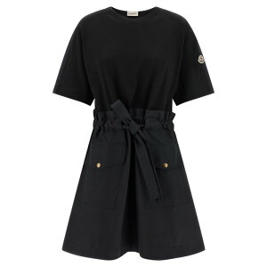 Moncler �����N���[�� ���f�B�[�X �����s�[�X�E�h���X�E�I�[���C������ L10938I0001189AUG999 Belt dress Black M S XS �y���������E�֐ō��z