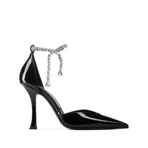 JIMMY CHOO �W�~�[ �`���E ���f�B�[�X �p���v�X�E�n�C�q�[�� STEVIE100PATBLACK Jimmy Choo With Heel Black Blacks and greys 371/2 381/2 37 36 36.5 38 39 40 41 38.5 37.5 �y���������E�֐ō��z