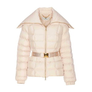 Elisabetta Franchi �G���U�x�b�^ �t�����L ���f�B�[�X �_�E���W���P�b�g�E�R�[�g PI76D46E2CI4 Beige Padded Down Jacket White 42 40 38 44 46 �y���������E�֐ō��z