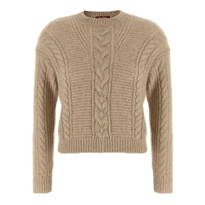 yyVC[OXӍՍő80%OFF+P2{~zMax Mara Studio }bNX}[ XefBI fB[X jbgEZ[^[EJ[fBK 2526366112600001 'Crasso' sweater Beige M S XS yE֐ōz