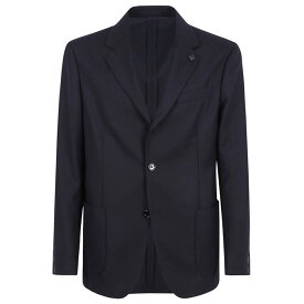 LARDINI ラルディーニ メンズ ブレザー・ジャケット ES949QESEL64703850 EASY WEAR DROP JACKET 850 BLU 46 48 50 【送料無料・関税込】