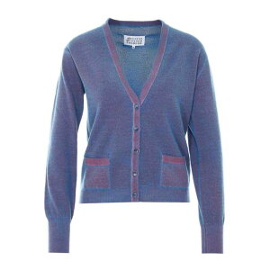 Maison Margiela ���]�� �}���W�F�� ���f�B�[�X �j�b�g�E�Z�[�^�[�E�J�[�f�B�K�� S51HP0029M13224001F Blue Cadigan Blue S M �y���������E�֐ō��z