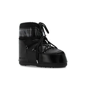 MOON BOOT [u[c fB[X [XAbv 80D1409350N001 Moon Boot Flat shoes Black Blacks and greys 36 39 yE֐ōz