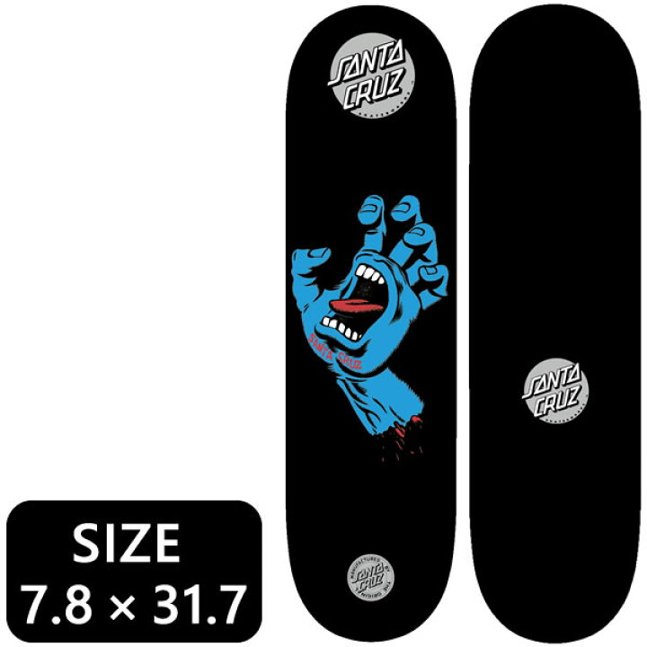 楽天市場】サンタクルーズ デッキ単品 スクリーミングハンド/ブラック  