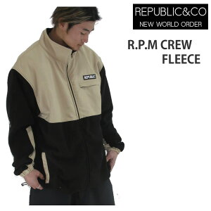 REPUBLIC @pubN@Xm[{[h EFA RPM CREW FLEECE -jacket / BLACK Vc (23-24 2024) Xm[{[h@WPbg yC1zys1z