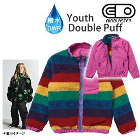 処分価格！！エアブラスター 子供137～152cmぐらい　YOUTH DOUBLE PUFFLING JACKET / 子供 リバーシブルフリースジャケット RAINBOW STRIPE　撥水　AIR blaster 　 スノーボード アパレル　ウェア キッズ【C1】【s8】