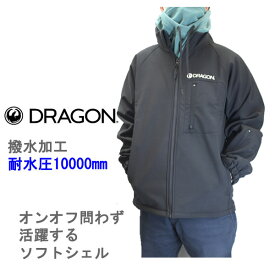 [正規品 無料ラッピング可]処分価格！！　DRAGON スノーボード ジャケット DRAGON ドラゴン 10K ソフトシェル ジャケット 立ち襟　 耐水圧10,000mm 防水・撥水【s9】