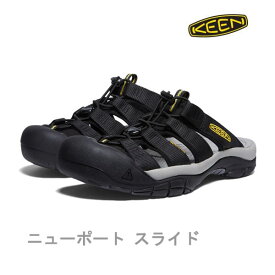 KEEN サンダル メンズ ニューポート スライド Black/KEEN Yellow キーン NEWPORT SLIDE 日本正規品【C1】【s3】