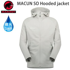 【マラソン期間★3000円以上で300円OFFクーポン】マムート　アウトドア　ソフトシェル　ウェア　Macun 2.0 SO Hooded Jacket AF Men PLATINUM 00697 　1011-00792　メイクンSOジャケット MAMMUT 【C1】【s3】