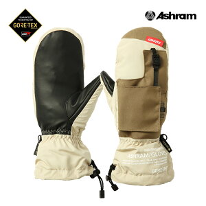 スノーボード グローブ ミトン アシュラム グローブ ゴアテックス MOB. MITT / beige スマホ装着可能 (23-24 2024)GORE-TEX ashram グローブ【C1】【s8】