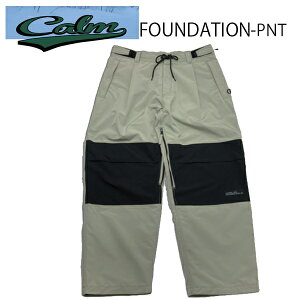 Calm カーム スノーボード ウェア パンツ FOUNDATION -pants / LIGHT BEIGE (24-25 2025) スノーボード ワイド 太い  【C1】【s8】