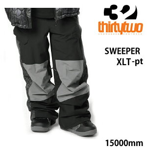 【27日9:59まで★3000円以上で300円OFFクーポン】THIRTYTWO 32 24-25 スノーボードウェア メンズ パンツ SWEEPER XLT -pants / BLACK サーティーツー ワイド 太い 【スノーボード・ウエア・スノボー用品