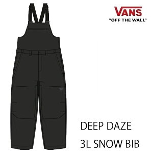 oY VANS Xm[{[hEFA@Y@rupc 25-26@DEEP DAZE 3L SNOW BIB -pants / BLACK M[ (2025-2026)@vans EGA@ Xm[{[h EFA yC1zys4z
