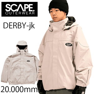 SCAPE エスケープ スノーボードウェア 25-26 DERBY -jacket ジャケット/ LIGHT SAND 2026  ウエア  スノーボード ウェア メンズ・レディース【C1】【s8】
