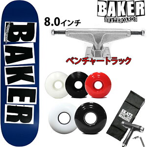 �M���̃x���`���[�g���b�N�Z�b�g�@�X�P�[�g�{�[�h �R���v���[�g BAKER �x�C�J�[ BRAND LOGO NAVY 8×31.5�C���` �I�ׂ�E�B�[���i�����`+�P�[�X�T�[�r�X�I�ys6�z