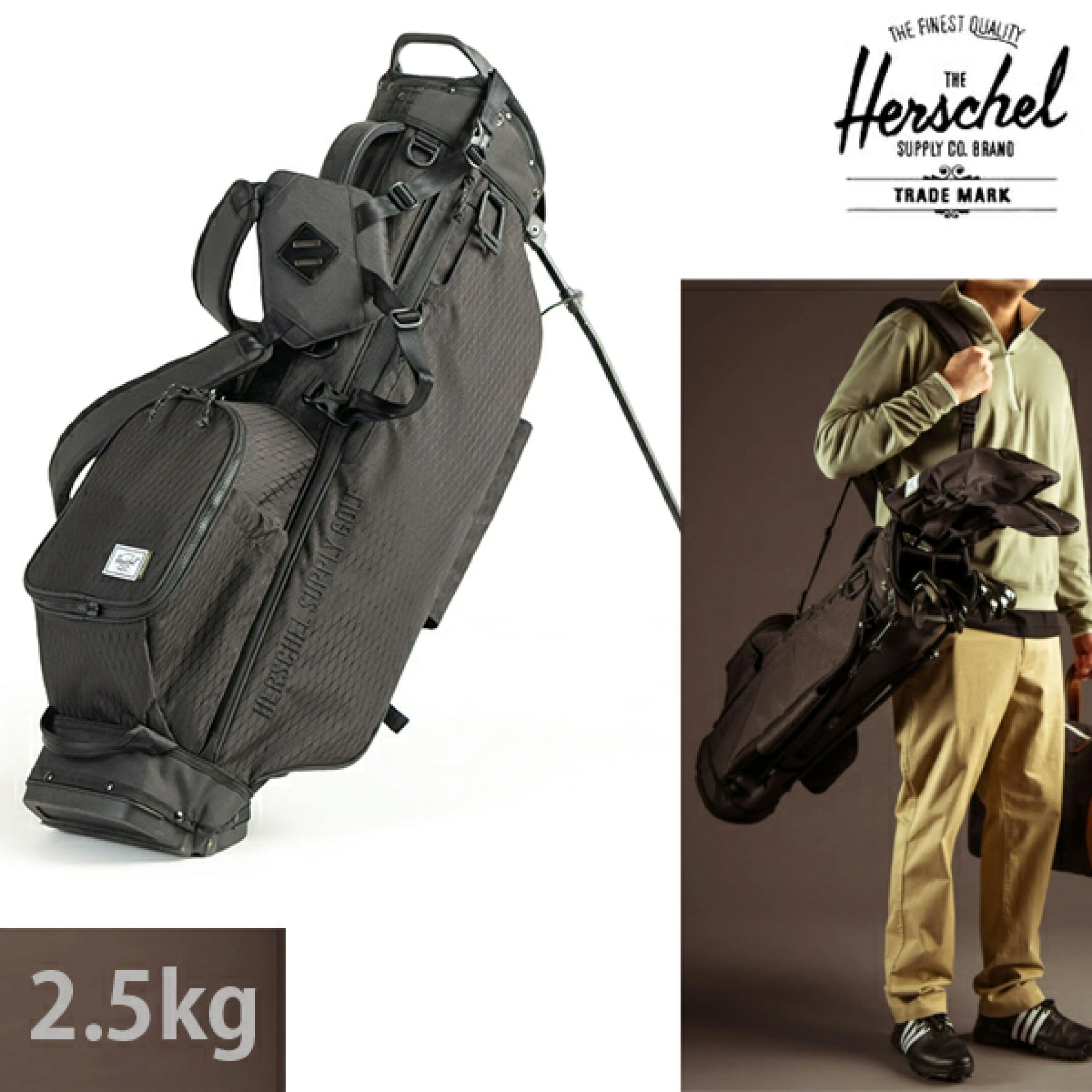 バッグ・アパレルのハーシェルからゴルフシリーズが誕生　herschel suplly golf bag caddy