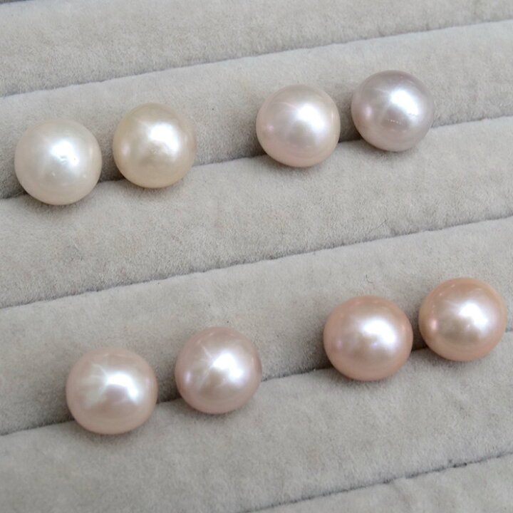 楽天市場】【個数限定】64. 淡水パール ピアス ニアラウンド 10mm 