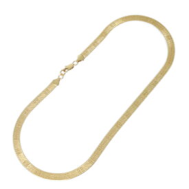 【中古】 GIVENCHY ジバンシィ 4Gロゴ ヘリンボーン ネックレス リバーシブル ヴィンテージ ゴールド 巾着袋 首回り約41cm チェーン幅6mm 重量約14.2g NT Bランク