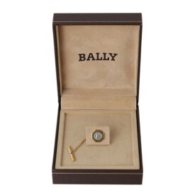 【中古】 BALLY バリー タイタック 八角 Bロゴ シルバー×ゴールド 箱付 直径約11.2mm NT Bランク