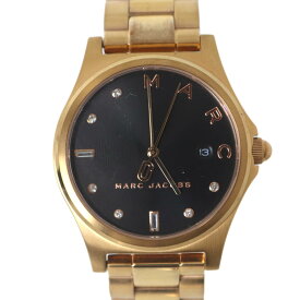【中古】 Marc Jacobs マークジェイコブス ヘンリー メンズ腕時計 ブロンズゴールド×ブラック MJ3600 箱、説明書、コマ NT ABランク