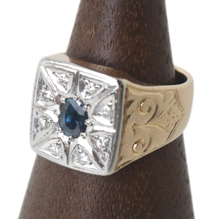 楽天市場】【中古】 青色透明石 ダイヤモンド0.18ct 印台 彫刻 