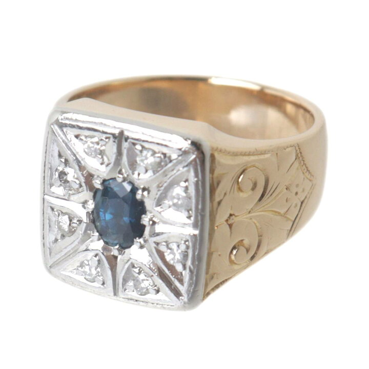 楽天市場】【中古】 青色透明石 ダイヤモンド0.18ct 印台 彫刻 
