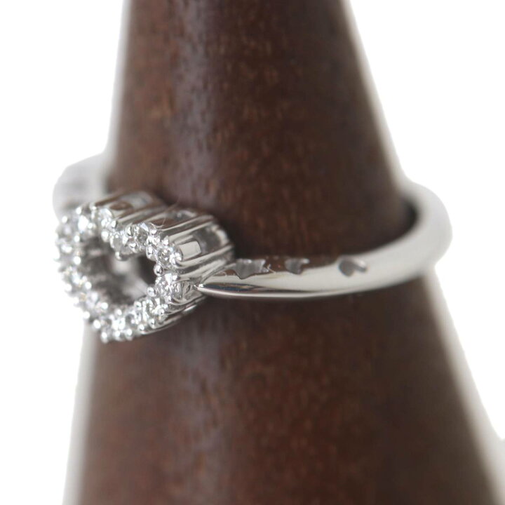 楽天市場】【中古】 0.16ct ハートモチーフ ダイヤモンドリング 指輪 
