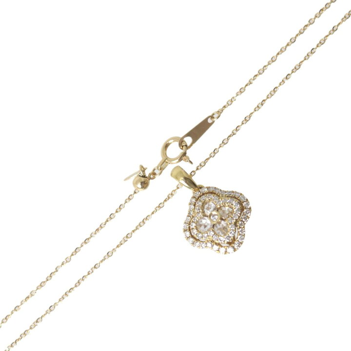 楽天市場】【中古】0.48ct フラワーモチーフ ダイヤ ペンダント 