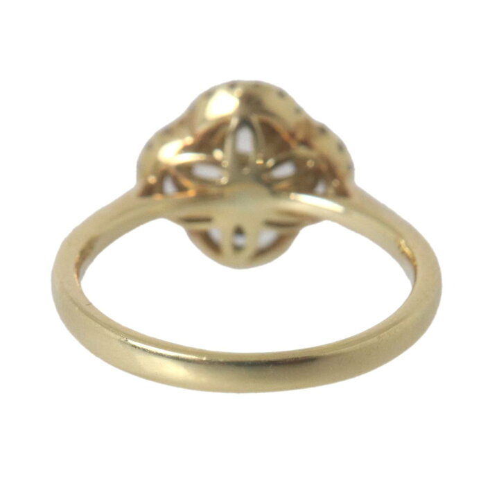 楽天市場】【中古】0.35ct フラワーモチーフ ダイヤリング 指輪 K18 18 