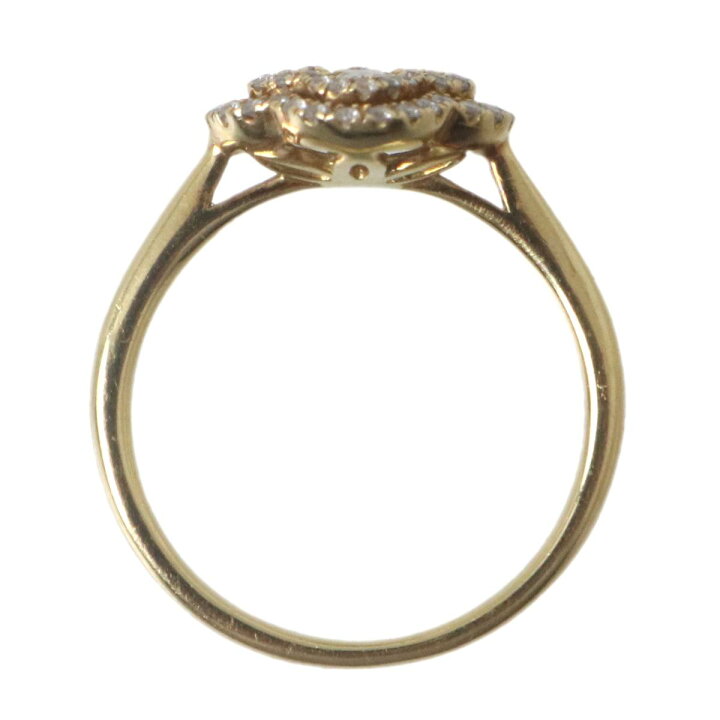 楽天市場】【中古】0.35ct フラワーモチーフ ダイヤリング 指輪 K18 18 