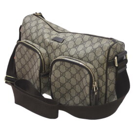 【中古】 GUCCI/グッチ ショルダーバッグ GGスプリーム グレー ES Bランク