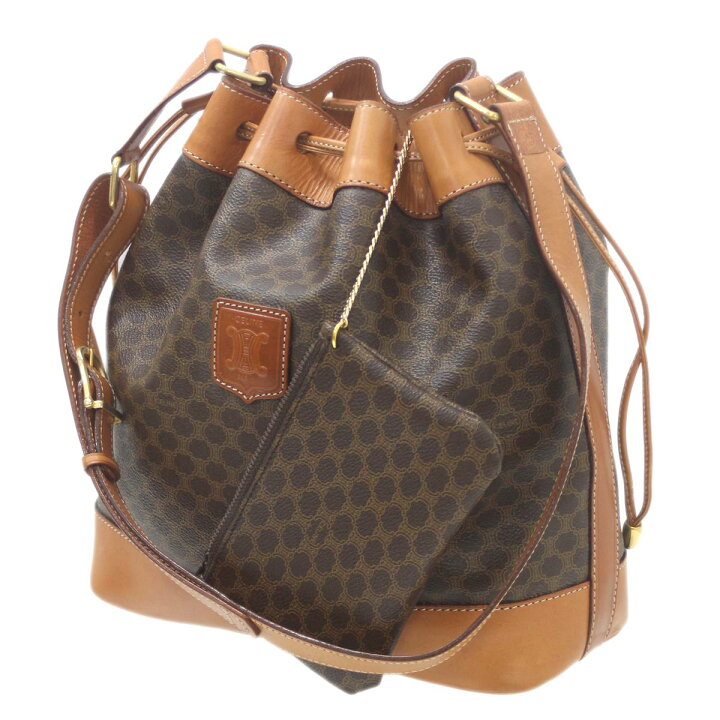 楽天市場】【中古】 CELINE/セリーヌ 巾着ショルダーバッグ ポーチ付き 