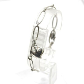 【中古】 Tiffany&Co. /ティファニー ハート モチーフ チェーン ブレスレット SV925 18cm 9.0g KA Bランク