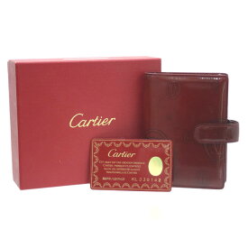 【中古】 Cartier / カルティエ アジェンダ　手帳 マスト ボルドー エナメル加工レザー NO BCランク