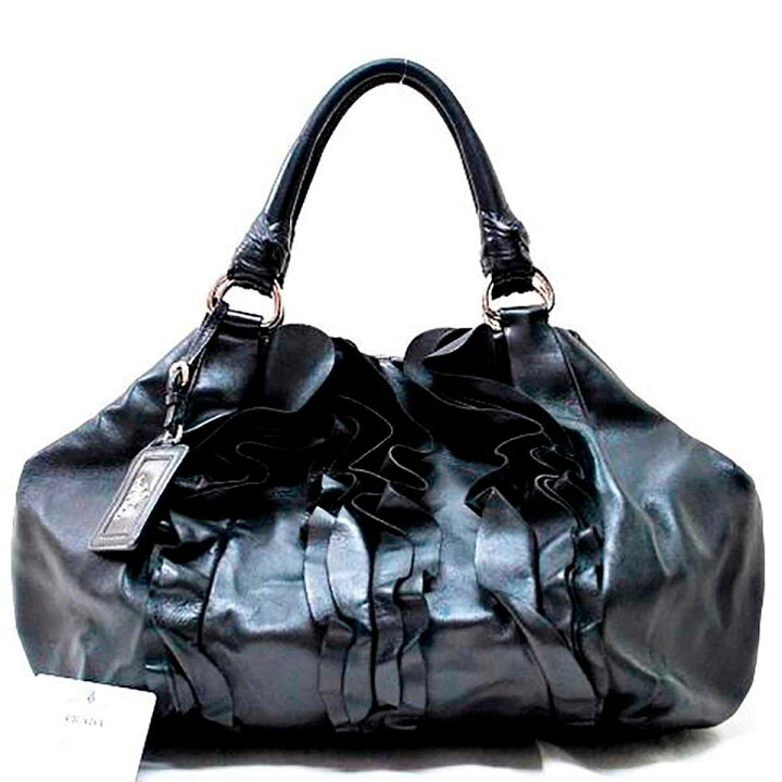 楽天市場】【中古】 PRADA/プラダ ナッパレザー フリルバッグ  