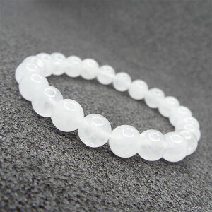 天然石 ブレスレット ホワイトジェイド 約10mm パワーストーン アクセサリー 数珠 ブレスレット 一連