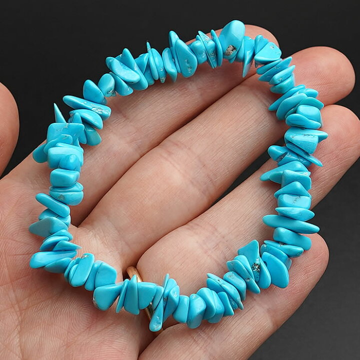 天然アリゾナ産ターコイズ×高品質ラリマーのブレスレット 天然石  