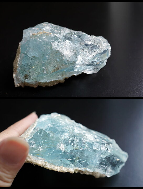 楽天市場】【激レア！一点もの】高級石 天然ブルートパーズ 結晶原石 