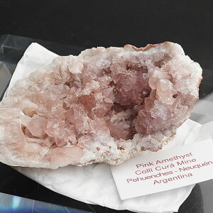 【一点物】【希少】高品質ピンクアメジスト アルゼンチン・ネウケン州産 ジオード 原石 クラスター 標本 天然石 パワーストーン ピンク アメジスト pink amethyst アメシスト Colli Cura Mine Pehuench