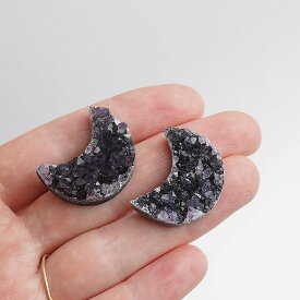 【ミニクラスター】ムーン型 ウルグアイ産アメジスト クラスター 1個 原石結晶 天然石 パワーストーン アメシスト 紫水晶 2月の誕生石 amethyst 三日月
